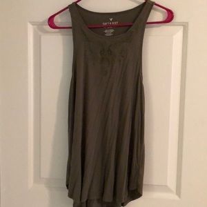Women’s olive green soft tank
